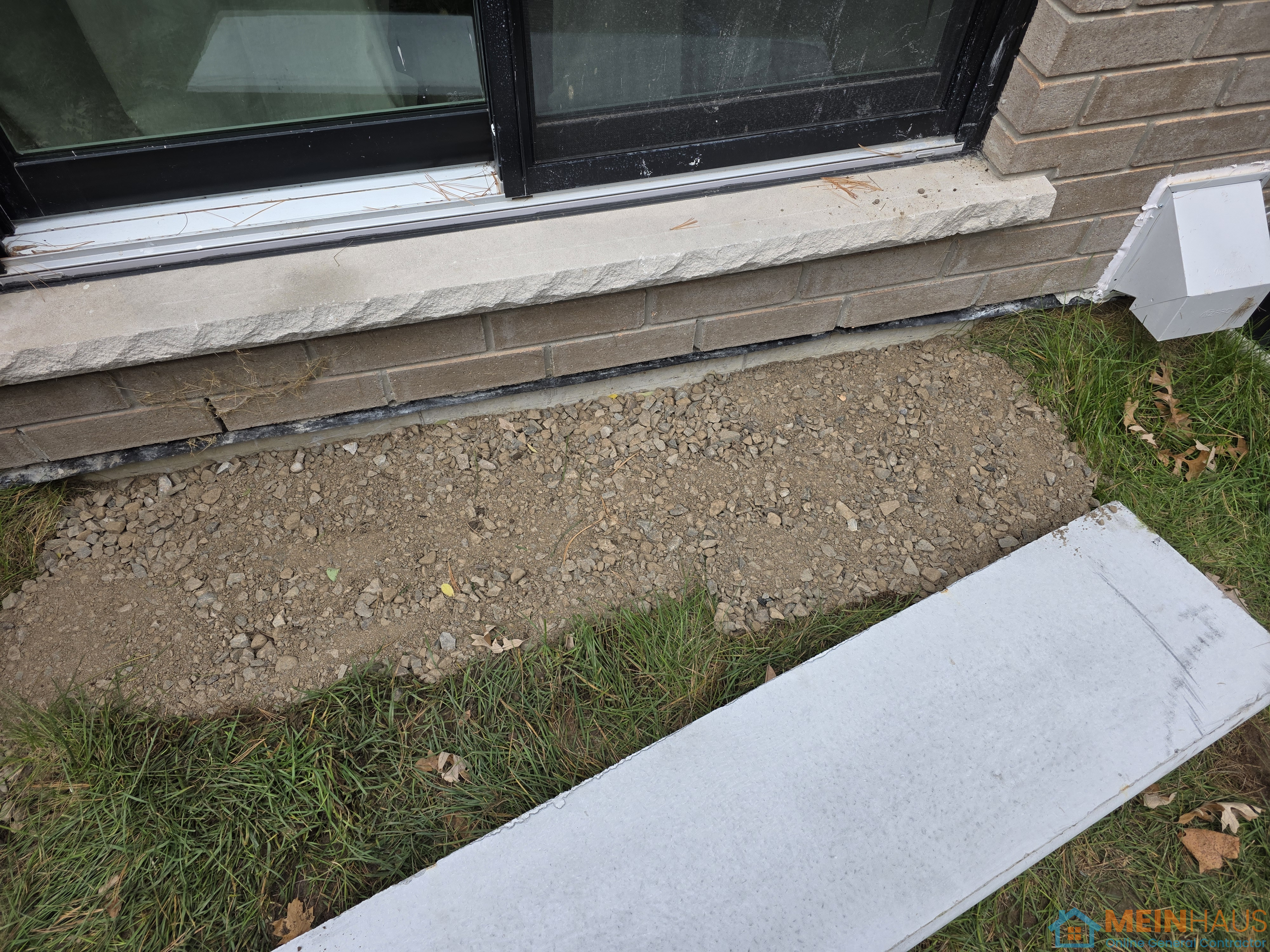 Backyard Step Installation — before