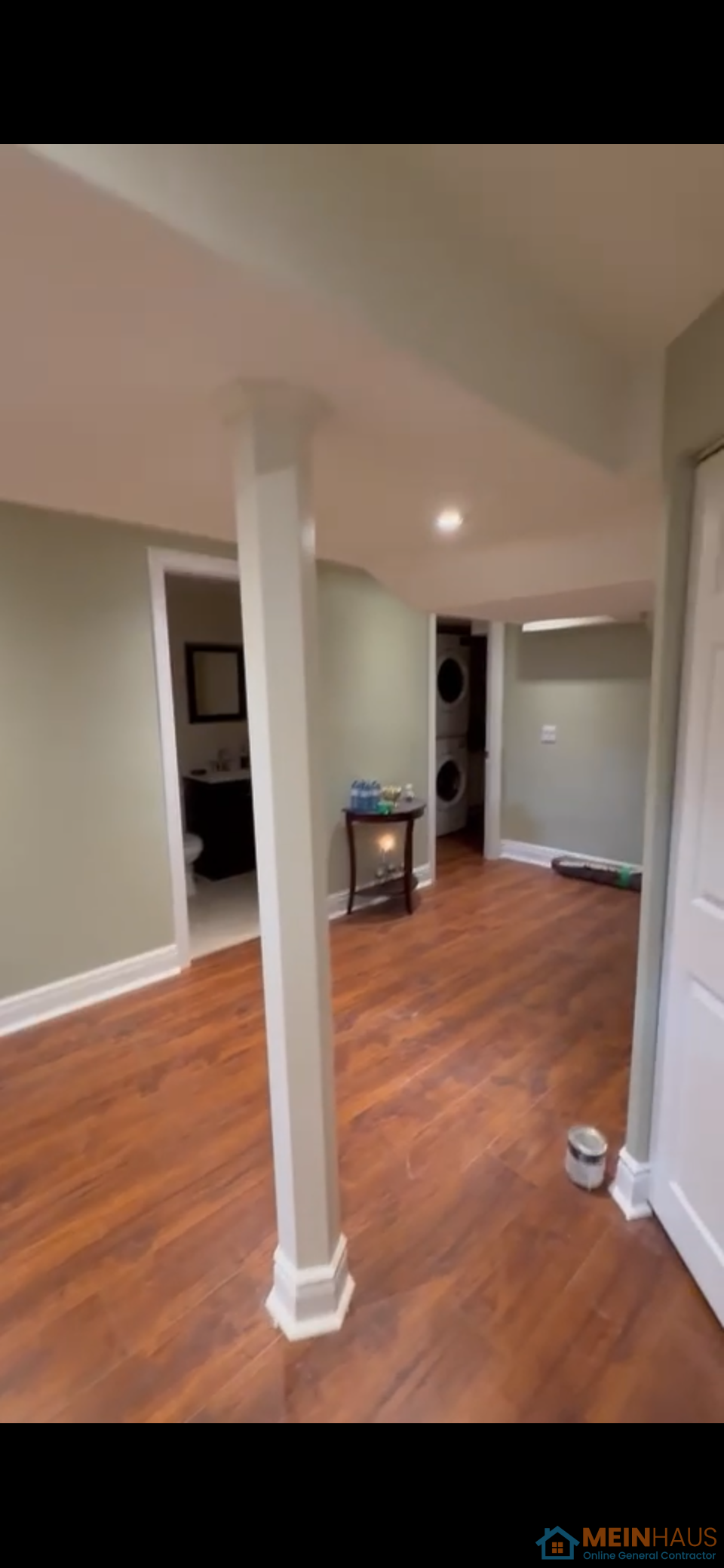 Water damage repair (Basement ceiling) — after