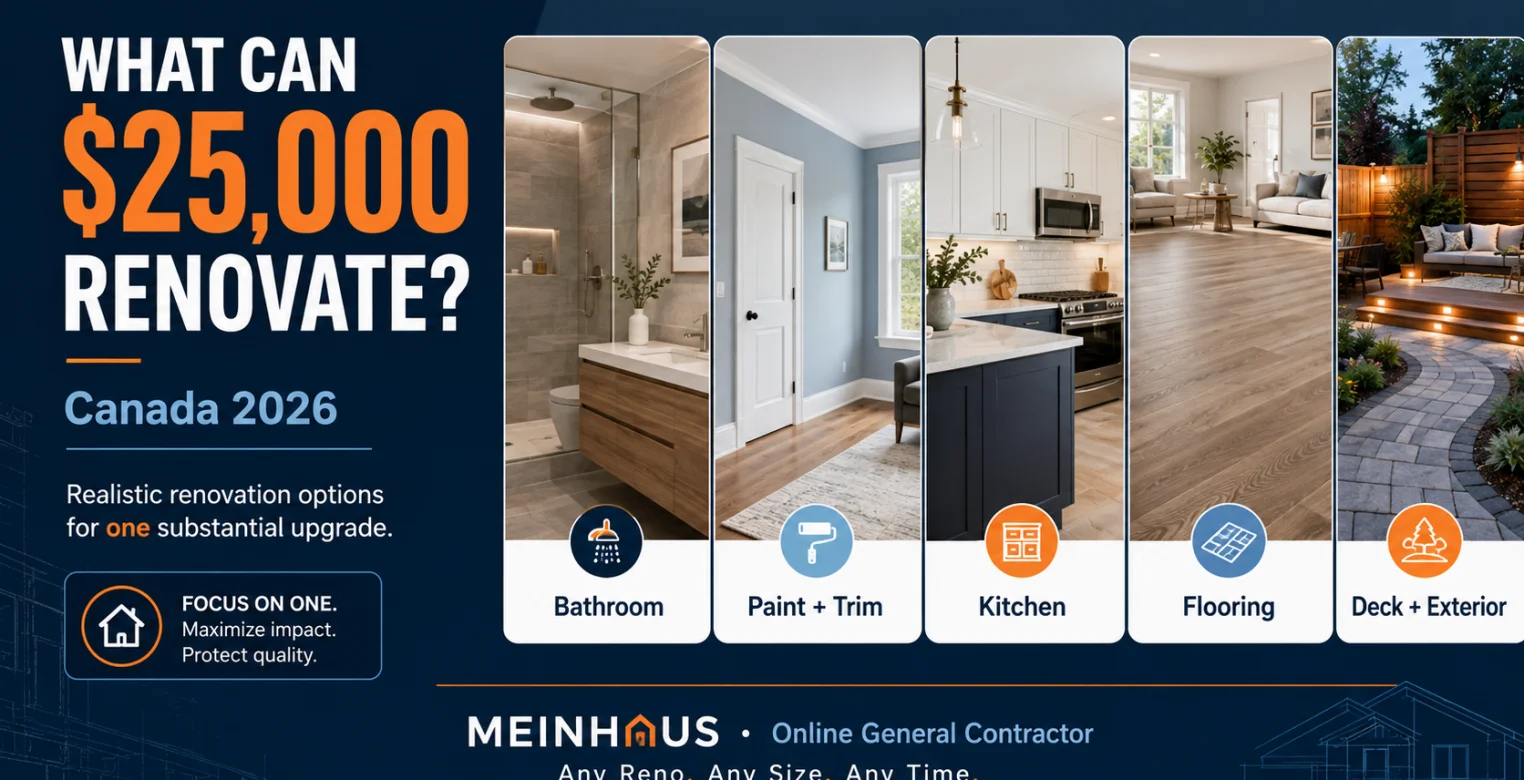 What Can You Renovate for $25,000 in Canada in 2026?