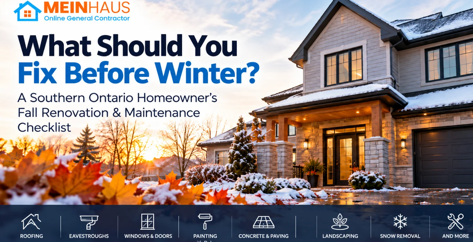 What Should You Fix Before Winter? A Southern Ontario Homeowner’s Fall Renovation & Maintenance Checklist