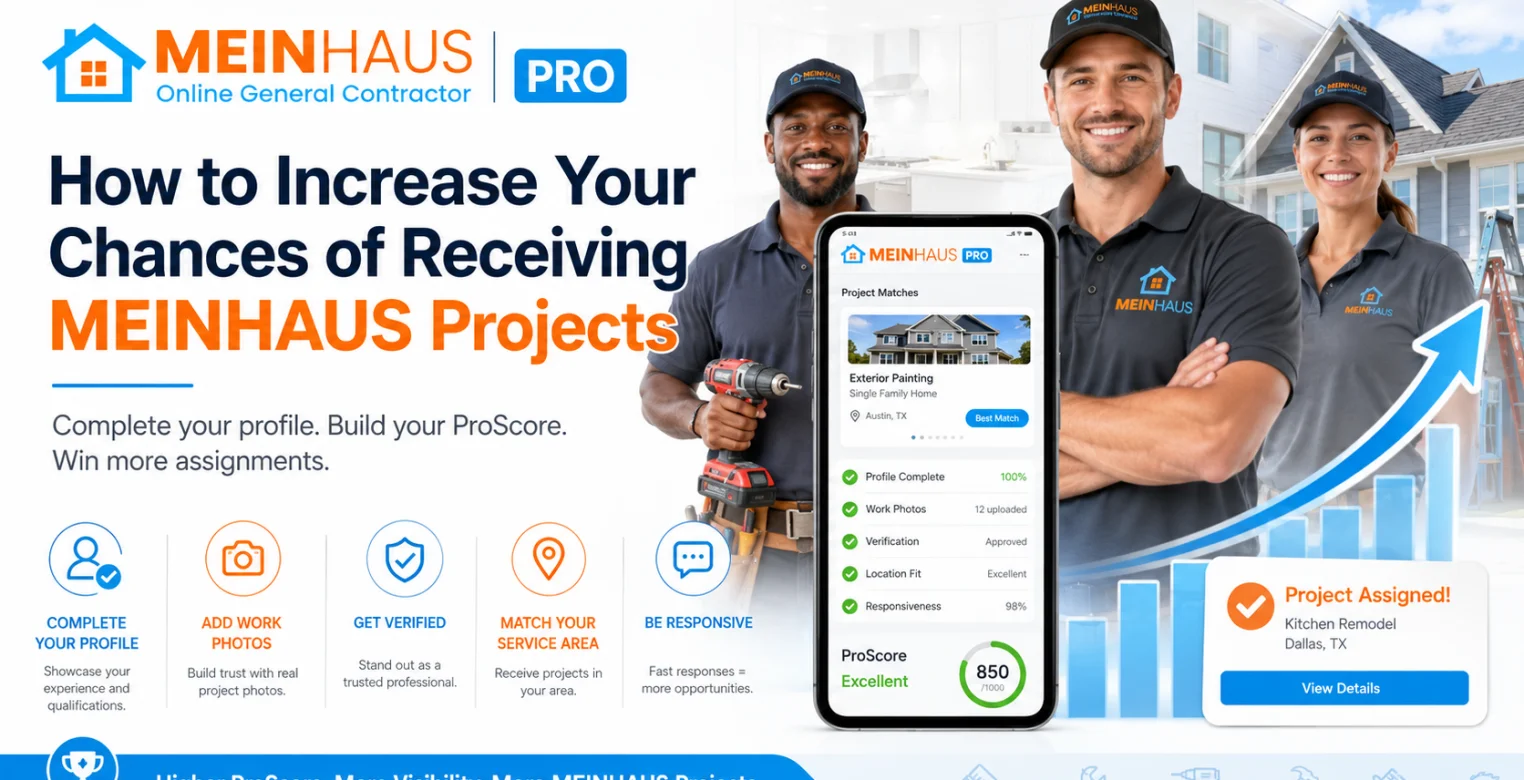 How to Increase Your Chances of Receiving MEINHAUS Projects