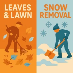 🍁 Seasonal Services – Leaves, Lawns & Snow Removal