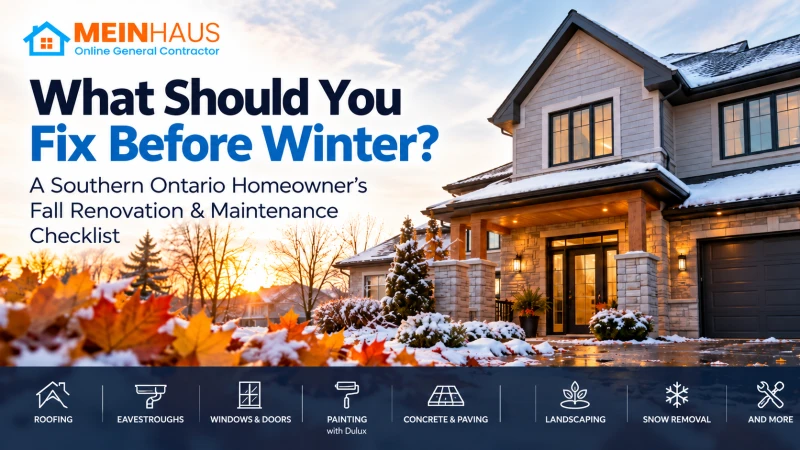 What Should You Fix Before Winter? A Southern Ontario Homeowner’s Fall Renovation & Maintenance Checklist